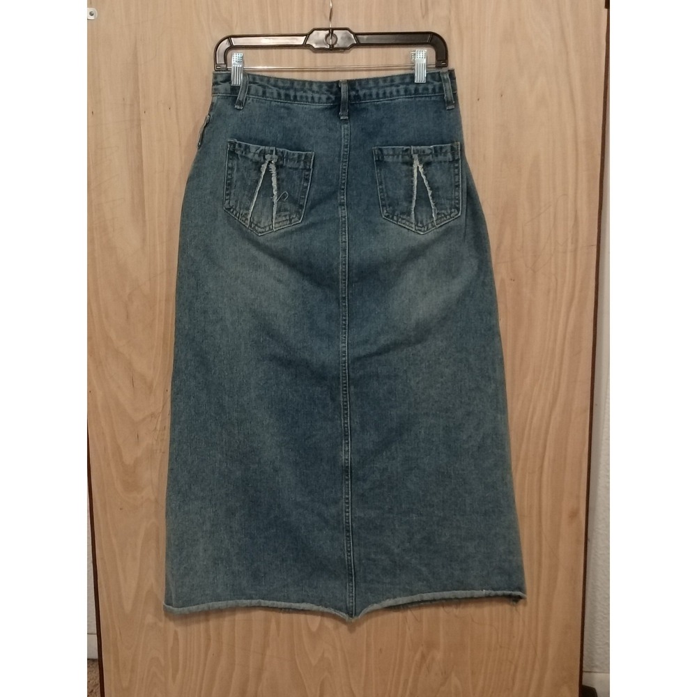 Denim Y2K Vintage Maxi Skirt Women's Size Large - Picture 5 of 7